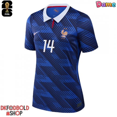 Frankrig Adrien Rabiot #14 Hjemmebanetrøje Dame VM 2026 Kort ærmer